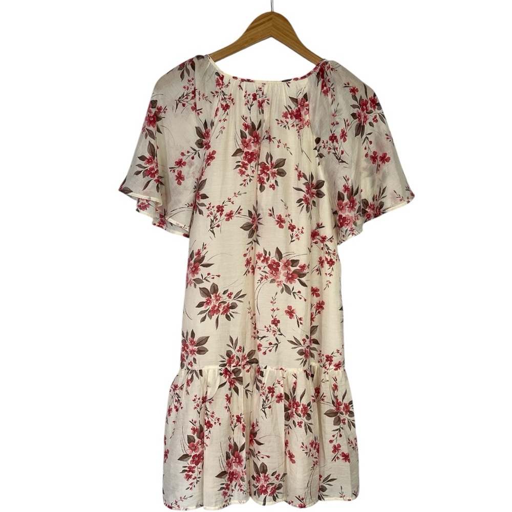 NWT Abercrombie & Fitch Floaty Trapeze Mini Dress in Cream Floral Size ST - Picture 8 of 8